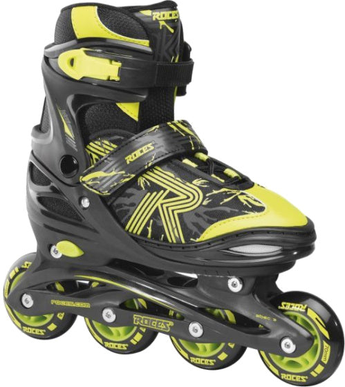 Roces Inline skates Jokey 3.0 softboot 82A zwart geel maat 38-41