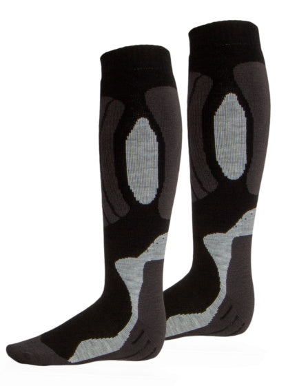 Rucanor Svindal skisokken 2-pack unisex zwart grijs maat 35-38