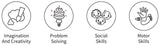 Tooky toy Olifant Houten Trekfiguur 18 maanden Blauw