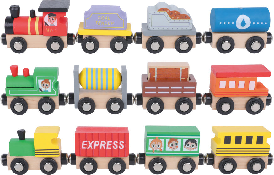 Tooky toy Houten Speelgoedtrein 13-delig
