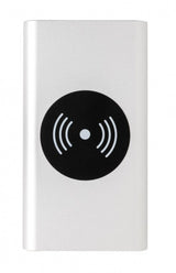 Xd collection Powerbank draadloos 10.000 mAh 12,5 cm alu zilver
